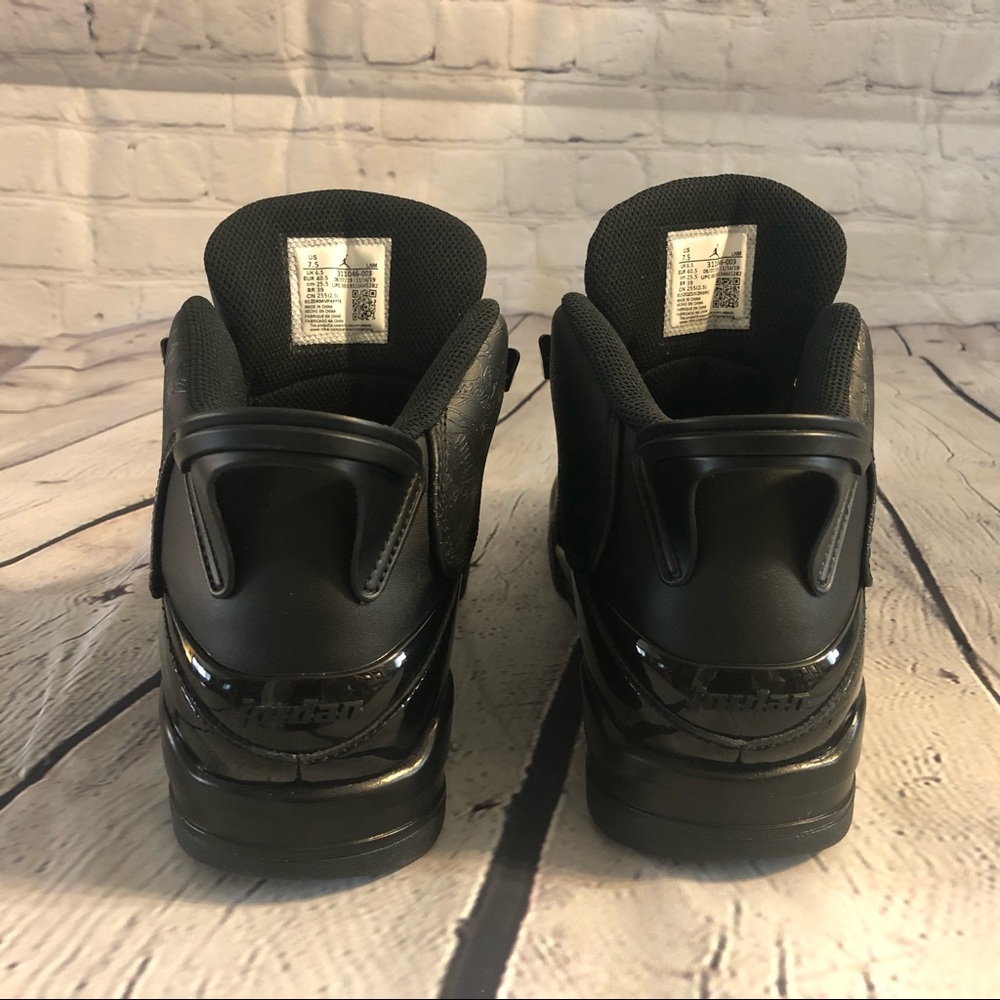 NWT Nike Air Jordan Dub Zero "Triple Black" Basketball Shoe - Picture 7 of 9